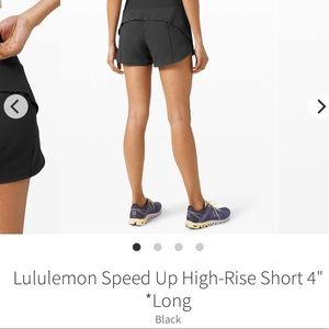 lululemon womens speed up high rise short